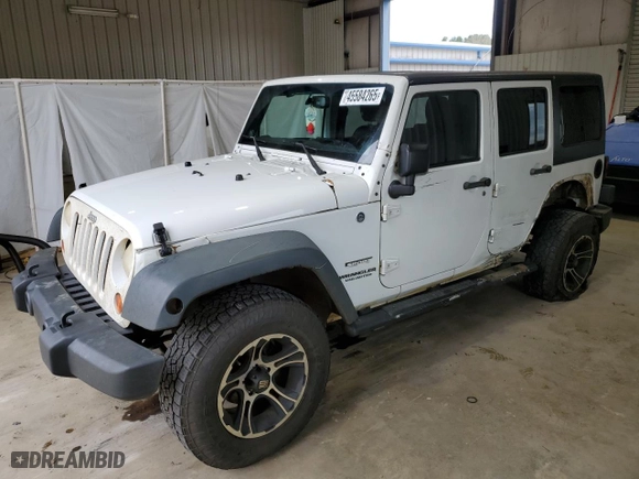 2013 Jeep Wrangler Unlimited Freedom Edition with VIN 1C4BJWDG4DL642807, listed as a Copart auction lot 45584265 with 294,055 mi miles and Salvage Title. Bid and sale history available at carsss.com. Image 1.