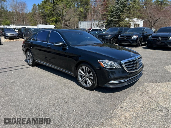 2019 Mercedes-Benz S 450 with VIN WDDUG6EB0KA482742, listed as a Copart auction lot 54208435 with 186,297 mi miles and Clean title. Bid and sale history available at DreamBid. Image 1.