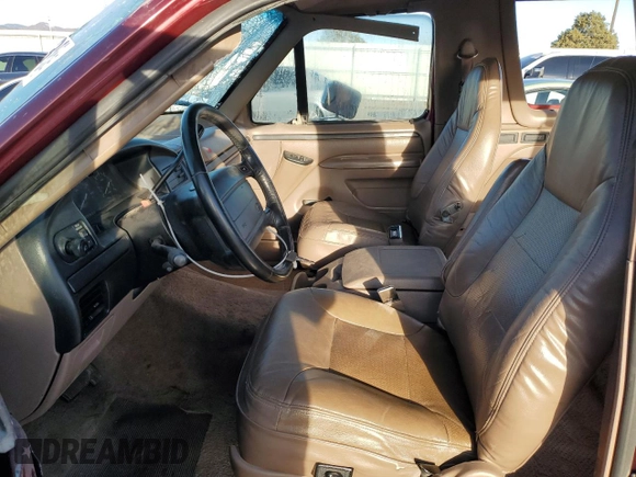 1996 Ford Bronco Custom with VIN 1FMEU15HXTLA00505, listed as a Copart auction lot 48621395 with 178,614 mi miles and Salvage Title. Bid and sale history available at DreamBid. Image 7.