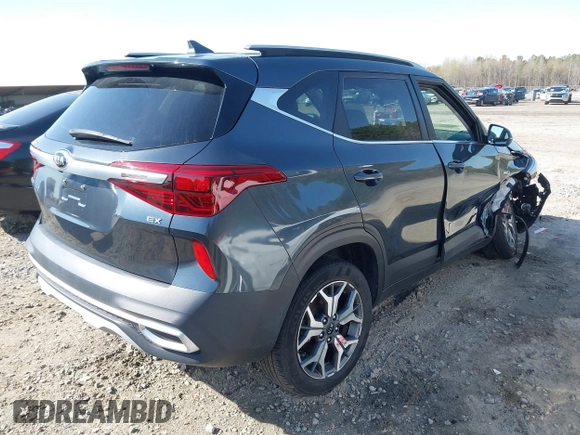 2021 Kia Seltos EX with VIN KNDERCAAXM7119935, listed as a IAAI auction lot 41852009 with 38,177 mi miles. Bid and sale history available at carsss.com. Image 4.