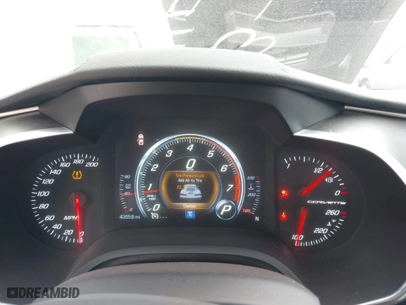 2017 Chevrolet Corvette 2LT with VIN 1G1YD2D74H5107974, listed as a IAAI auction lot 40990975 with 43,656 mi miles. Bid and sale history available at carsss.com. Image 7.