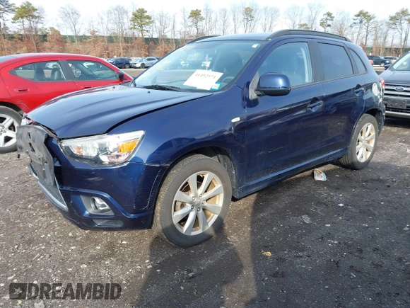 2012 Mitsubishi Outlander Sport SE with VIN JA4AR4AU9CZ003797, listed as a IAAI auction lot 41492371 with 45,225 mi miles. Bid and sale history available at carsss.com. Image 2.