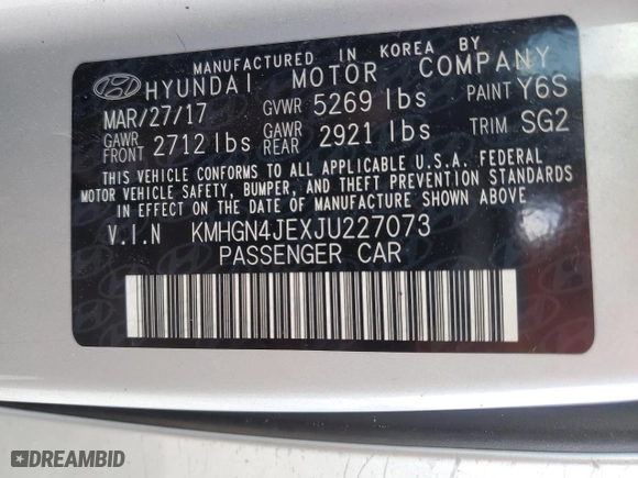 2018 Genesis G80 3.8L with VIN KMHGN4JEXJU227073, listed as a Copart auction lot 45514385 with 64,691 mi miles and Salvage Title. Bid and sale history available at carsss.com. Image 15.