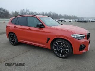 2020 BMW X3 M Competition with VIN 5YMTS0C07LLT10174, listed as a Copart auction lot 50702215 with 65,111 mi miles and Salvage Title. Bid and sale history available at carsss.com. Image 4.