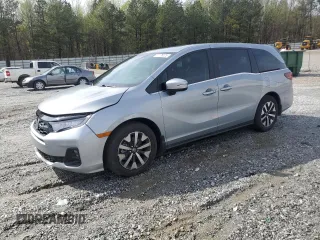 2025 Honda Odyssey EX-L with VIN 5FNRL6H64SB021786, listed as a Copart auction lot 51176025 with 1,942 mi miles and Salvage Title. Bid and sale history available at carsss.com. Image 1.