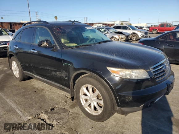 2006 Infiniti FX z VIN JNRAS08W46X203108, wystawiony jako Copart lot #46704545 z przebiegiem 150 293 mil mil oraz Szkoda całkowita • Salvage title. Historia ofert i sprzedaży dostępna na DreamBid. Obrazek 4.