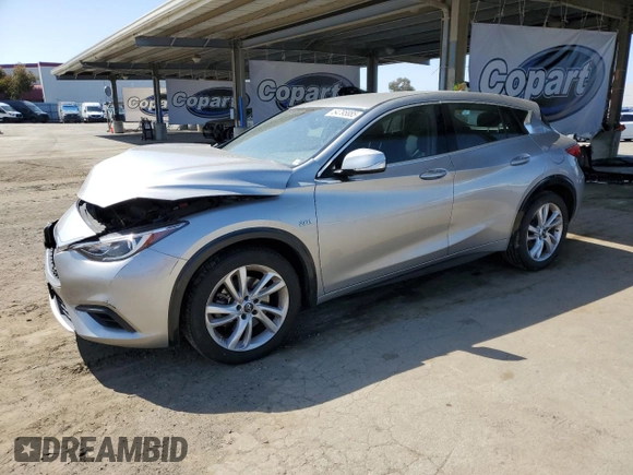 2018 Infiniti QX30 Luxury with VIN SJKCH5CP8JA049208, listed as a Copart auction lot 54795885 with 46,993 mi miles and Salvage title. Bid and sale history available at DreamBid. Image 1.
