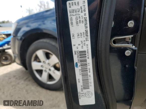 2013 Dodge Journey SE z VIN 3C4PDCAB3DT505527, wystawiony jako Copart lot #56102425 z przebiegiem 217 130 mil mil oraz Szkoda całkowita • Salvage title. Historia ofert i sprzedaży dostępna na DreamBid. Obrazek 13.