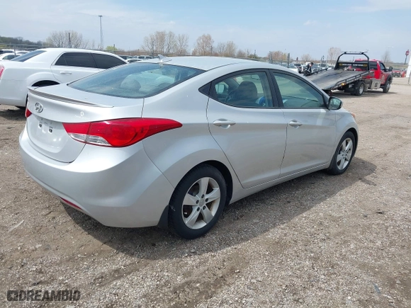 2012 Hyundai Elantra GLS with VIN KMHDH4AE0CU221022, listed as a IAAI auction lot 41981746 with 157,344 mi miles. Bid and sale history available at carsss.com. Image 4.