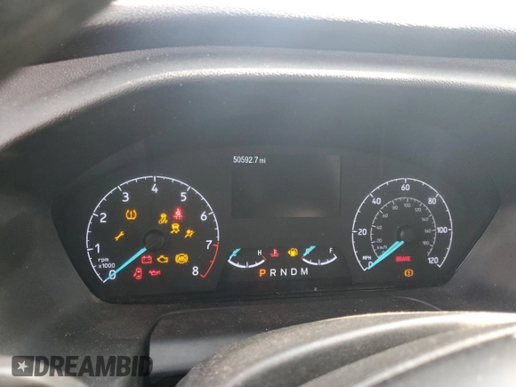2021 Ford Transit Cargo with VIN 1FTBR1X84MKA46392, listed as a Copart auction lot 47795405 with 50,592 mi miles and Salvage title. Bid and sale history available at DreamBid. Image 9.