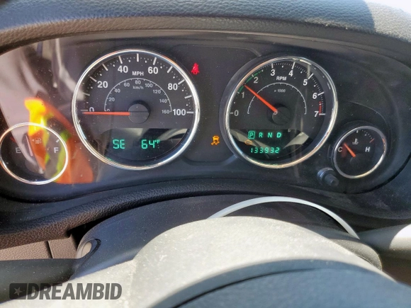2013 Jeep Wrangler Unlimited Sport with VIN 1C4HJWDG2DL620654, listed as a Copart auction lot 52704645 with 133,932 mi miles and Clean title. Bid and sale history available at DreamBid. Image 9.
