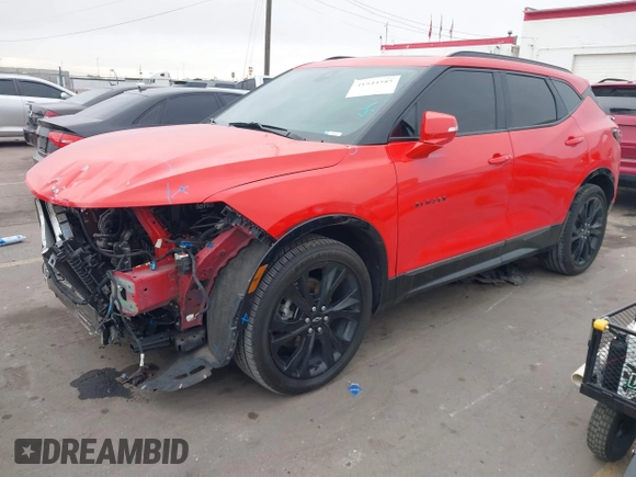 2021 Chevrolet Blazer RS z VIN 3GNKBKRS1MS555161, wystawiony jako IAAI lot #41544585 z przebiegiem 45 494 mil mil oraz . Historia ofert i sprzedaży dostępna na DreamBid. Obrazek 18.