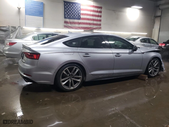 2019 Audi A5 Sportback Prestige with VIN WAUFNCF58KA077001, listed as a Copart auction lot 87217864 with NaN miles and Salvage Title. Bid and sale history available at carsss.com. Image 3.