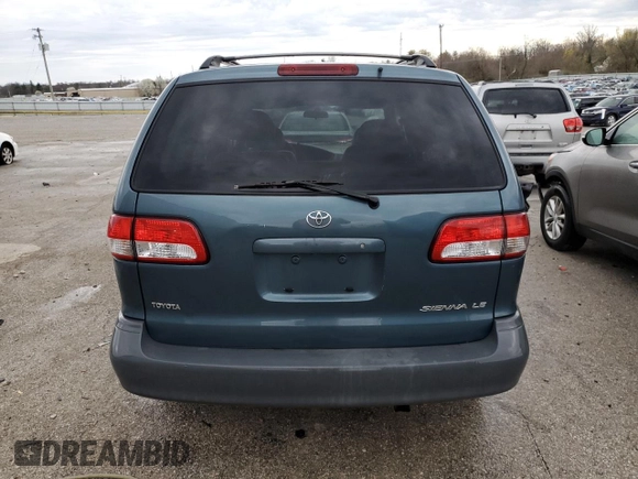 2001 Toyota Sienna LE with VIN 4T3ZF13C21U354424, listed as a Copart auction lot 50260675 with 235,787 mi miles and Non Repairable. Bid and sale history available at carsss.com. Image 6.
