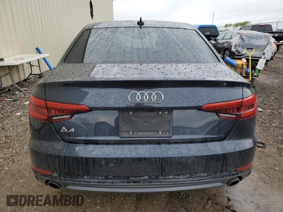 2017 Audi A4 Premium Plus with VIN WAULNAF47HN041641, listed as a Copart auction lot 83992674 with 0 mi miles and Salvage Title. Bid and sale history available at carsss.com. Image 6.