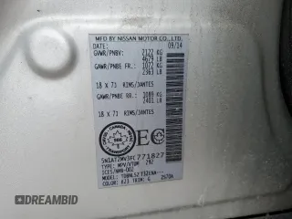 2015 Nissan Rogue SL with VIN 5N1AT2MV3FC771827, listed as a Copart auction lot 47189705 with Not Provided miles and Non Repairable. Bid and sale history available at carsss.com. Image 13.