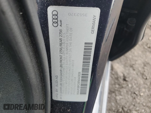 2014 Audi A6 Premium Plus z VIN WAUFGBFC6EN042828, wystawiony jako Copart lot #49996445 z przebiegiem 117 707 mil mil oraz Szkoda całkowita • Salvage title. Historia ofert i sprzedaży dostępna na DreamBid. Obrazek 14.
