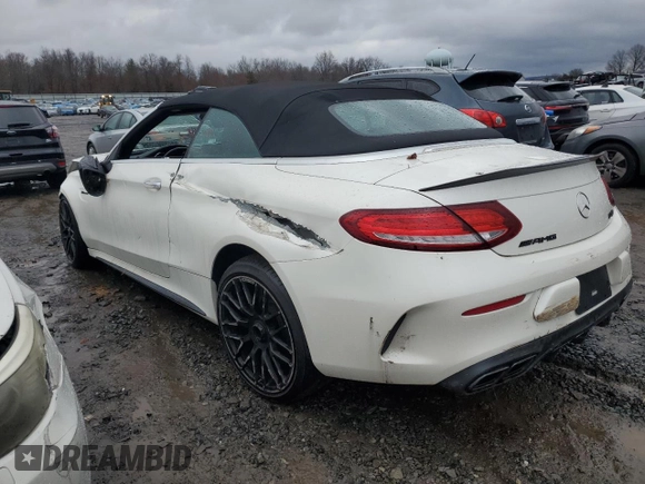 2017 Mercedes-Benz C 63 AMG with VIN WDDWK8GB0HF523852, listed as a Copart auction lot 83946354 with 32,202 mi miles and Salvage title. Bid and sale history available at DreamBid. Image 2.