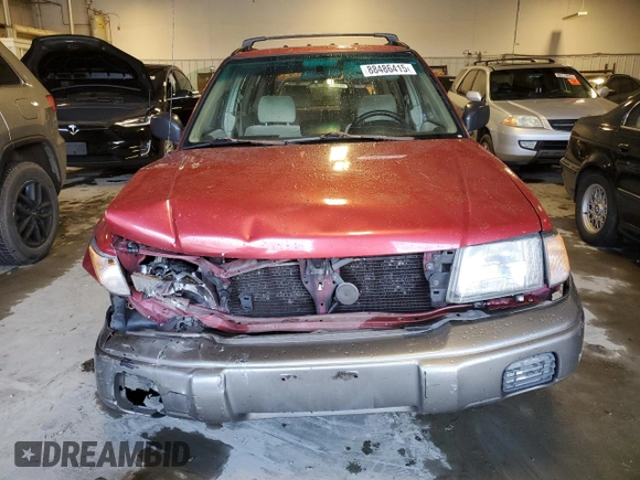 1998 Subaru Forester S with VIN JF1SF6559WH769160, listed as a Copart auction lot 88486415 with 0 mi miles and Salvage Title. Bid and sale history available at carsss.com. Image 5.