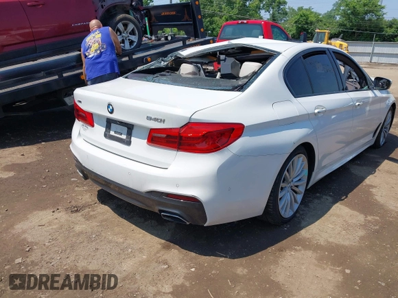 2018 BMW 5 Series 540i xDrive with VIN WBAJE7C56JWC55451, listed as a IAAI auction lot 40795468 with Not provided miles and . Bid and sale history available at DreamBid. Image 4.