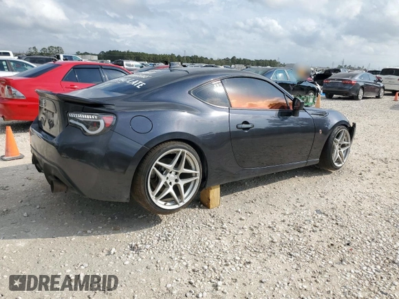 2017 Toyota 86 with VIN JF1ZNAA13H8709434, listed as a Copart auction lot 77629124 with 79,655 mi miles and Salvage Title. Bid and sale history available at carsss.com. Image 3.