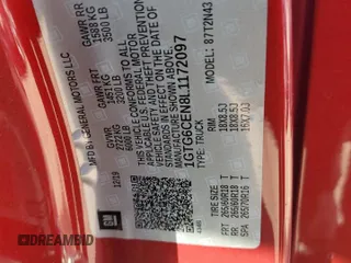 2020 GMC Canyon 4WD SLE with VIN 1GTG6CEN8L1172097, listed as a Copart auction lot 75794664 with 57,814 mi miles and Salvage Title. Bid and sale history available at carsss.com. Image 12.