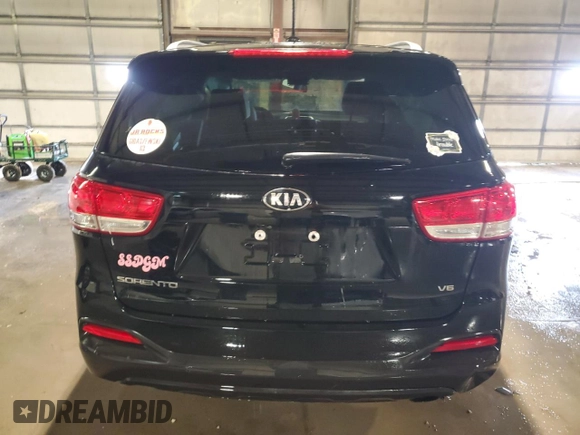 2018 Kia Sorento LX V6 with VIN 5XYPGDA5XJG422896, listed as a Copart auction lot 46865955 with 0 mi miles and Salvage Title. Bid and sale history available at carsss.com. Image 6.