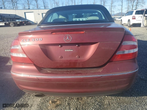 2005 Mercedes-Benz CLK-Class 5.0L with VIN WDBTK75G45T054489, listed as a Copart auction lot 46275035 with 125,094 mi miles and Salvage Title. Bid and sale history available at carsss.com. Image 6.