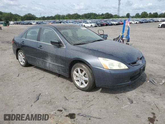 2003 Honda Accord EX z VIN 1HGCM665X3A030694, wystawiony jako Copart lot #59885425 z przebiegiem 152 223 mil mil oraz Czysty tytuł • Clean title. Historia ofert i sprzedaży dostępna na DreamBid. Obrazek 4.