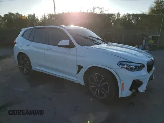 2020 BMW X3 M Competition with VIN 5YMTS0C01LLT10073, listed as a Copart auction lot 42862805 with 0 mi miles and Salvage Title. Bid and sale history available at carsss.com. Image 4.