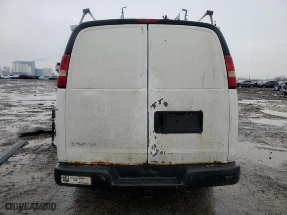 2003 Chevrolet Express Cargo Van with VIN 1GCHG35UX31215671, listed as a Copart auction lot 47571675 with 0 mi miles and Salvage Title. Bid and sale history available at carsss.com. Image 6.