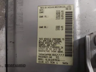 2011 Nissan Maxima SV z VIN 1N4AA5AP4BC802777, wystawiony jako IAAI lot #42183339 z przebiegiem 164 807 mil mil oraz . Historia ofert i sprzedaży dostępna na DreamBid. Obrazek 9.