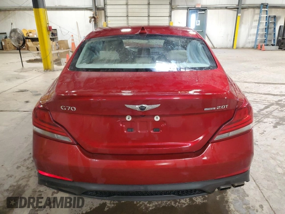 2021 Genesis G70 2.0T with VIN KMTG64LA0MU073278, listed as a Copart auction lot 76796594 with 47,983 mi miles and Salvage Title. Bid and sale history available at carsss.com. Image 6.