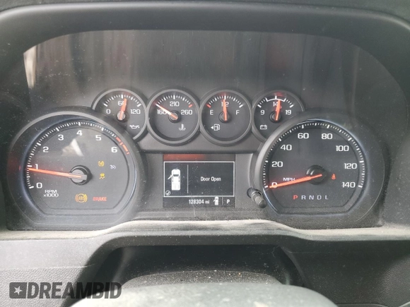 2020 Chevrolet Silverado 1500 Work Truck with VIN 3GCNWAEF7LG281916, listed as a Copart auction lot 44755725 with 128,304 mi miles and Salvage Title. Bid and sale history available at DreamBid. Image 9.