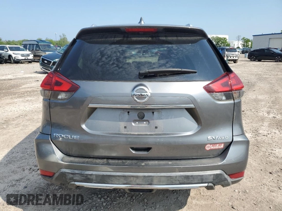 2017 Nissan Rogue SV with VIN KNMAT2MV9HP583331, listed as a Copart auction lot 60802305 with 126,265 mi miles and Salvage title. Bid and sale history available at DreamBid. Image 6.