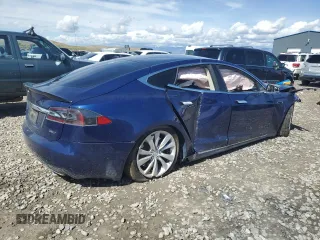 2017 Tesla Model S 100D z VIN 5YJSA1E27HF204491, wystawiony jako Copart lot #55160945 z przebiegiem 57 059 mil mil oraz Szkoda całkowita • Salvage title. Historia ofert i sprzedaży dostępna na DreamBid. Obrazek 3.