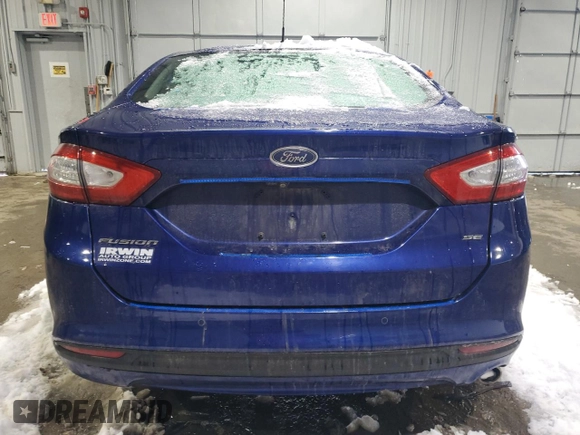 2016 Ford Fusion SE with VIN 3FA6P0H78GR128591, listed as a Copart auction lot 43607225 with 0 mi miles and Salvage Title. Bid and sale history available at carsss.com. Image 6.