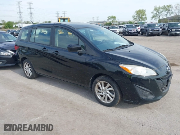 2012 Mazda 5 Sport with VIN JM1CW2BL3C0109930, listed as a IAAI auction lot 42197142 with 154,913 mi miles. Bid and sale history available at carsss.com. Image 1.