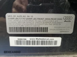 2011 Audi A8 with VIN WAUAVAFD9BN001074, listed as a Copart auction lot 51672175 with 130,823 mi miles and Non repairable. Bid and sale history available at DreamBid. Image 12.