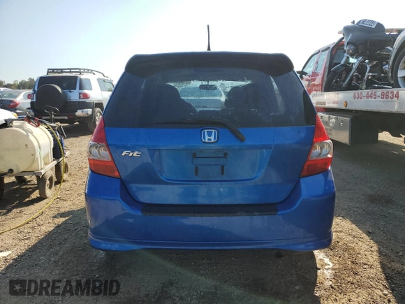 2007 Honda Fit Sport with VIN JHMGD38657S049365, listed as a Copart auction lot 71821854 with 193,150 mi miles and Salvage Title. Bid and sale history available at carsss.com. Image 6.