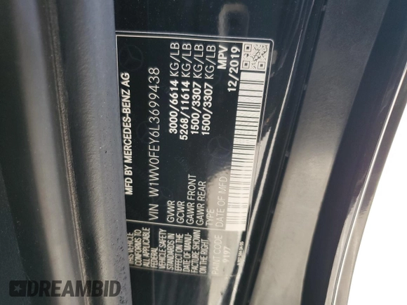 2020 Mercedes-Benz Metris with VIN W1WV0FEY6L3699438, listed as a Copart auction lot 46264865 with 80,576 mi miles and Salvage Title. Bid and sale history available at DreamBid. Image 13.