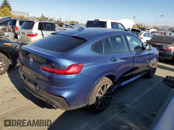 2020 BMW X4 M40i with VIN 5UX2V5C05LLE69575, listed as a Copart auction lot 75055123 with 59,810 mi miles. Bid and sale history available at carsss.com. Image 3.