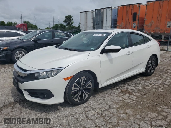 2017 Honda Civic Sedan EX-L with VIN 19XFC1F79HE020553, listed as a Copart auction lot 52491734 with 126,074 mi miles and Salvage Title. Bid and sale history available at carsss.com. Image 1.