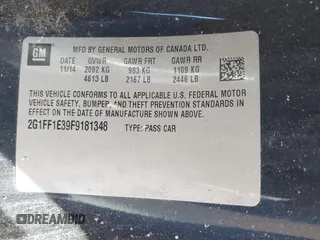 2015 Chevrolet Camaro LT z VIN 2G1FF1E39F9181348, wystawiony jako IAAI lot #42141456 z przebiegiem 110 115 mil mil oraz . Historia ofert i sprzedaży dostępna na DreamBid. Obrazek 9.