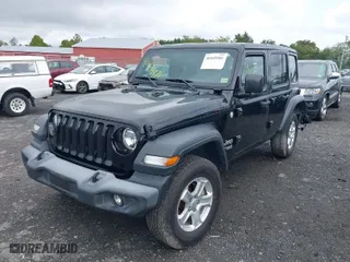 2019 Jeep Wrangler Unlimited Sport with VIN 1C4HJXDG3KW627467, listed as a IAAI auction lot 40449981 with 48,375 mi miles. Bid and sale history available at carsss.com. Image 2.
