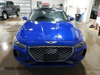 2021 Genesis G70 2.0T with VIN KMTG44LA3MU073734, listed as a Copart auction lot 77849884 with 31,477 mi miles and Salvage Title. Bid and sale history available at carsss.com. Image 5.