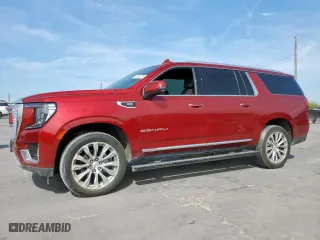 2021 GMC Yukon XL Denali with VIN 1GKS2JKL8MR201361, listed as a Copart auction lot 50563075 with 0 mi miles and Salvage Title. Bid and sale history available at carsss.com. Image 1.