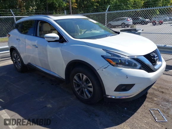 2018 Nissan Murano SL with VIN 5N1AZ2MGXJN202938, listed as a IAAI auction lot 40548424 with 56,237 mi miles and . Bid and sale history available at DreamBid. Image 1.