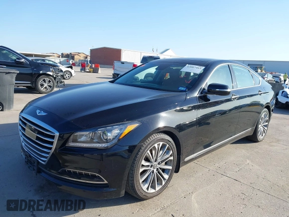 2015 Hyundai Genesis 3.8L with VIN KMHGN4JEXFU035238, listed as a IAAI auction lot 42007463 with 96,557 mi miles and . Bid and sale history available at DreamBid. Image 19.
