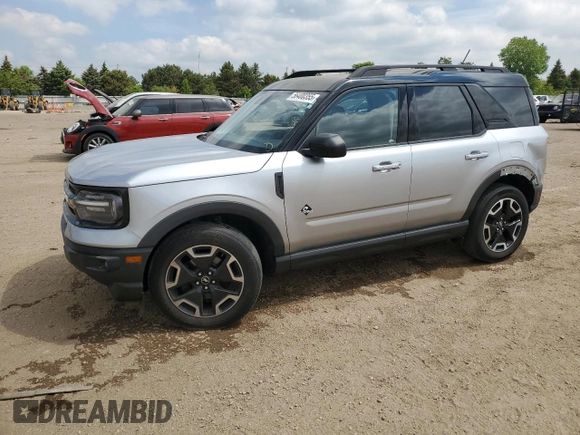 2021 Ford Bronco Sport Outer Banks z VIN 3FMCR9C63MRA79320, wystawiony jako Copart lot #56400355 z przebiegiem 35 619 mil mil oraz Szkoda całkowita • Salvage title. Historia ofert i sprzedaży dostępna na DreamBid. Obrazek 1.